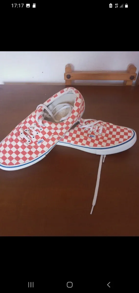 Zapatillas Vans Checkerboard Rojas Talla 46