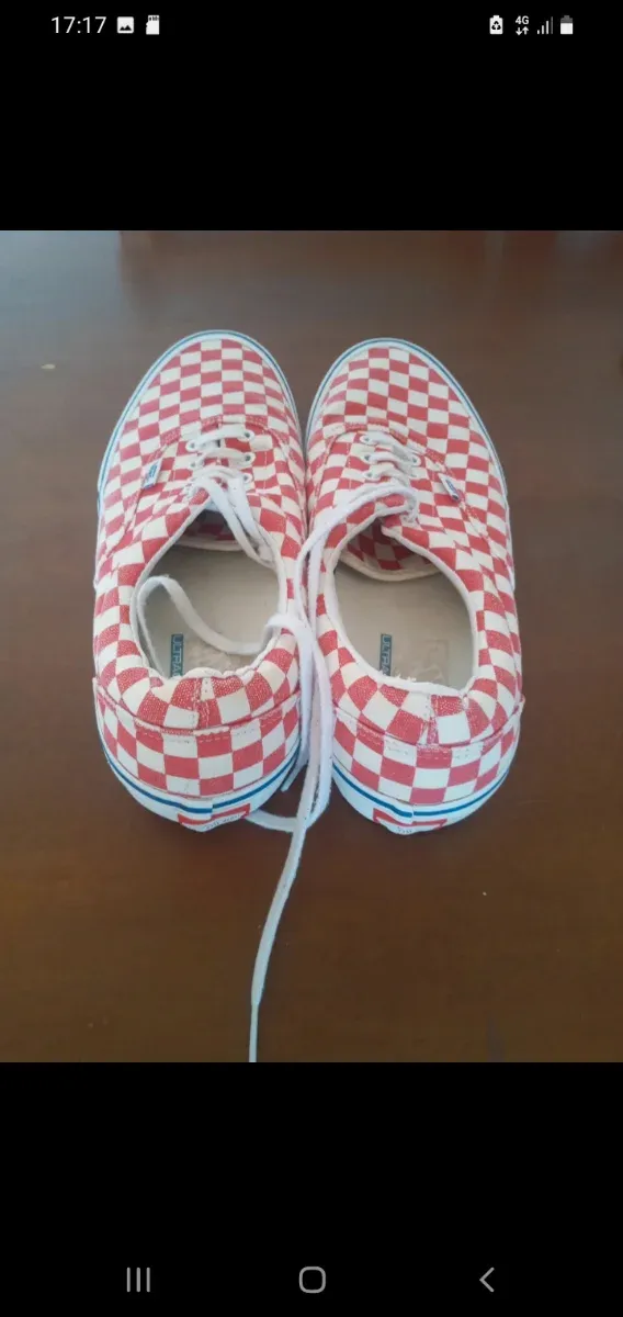 Zapatillas Vans Checkerboard Rojas Talla 46