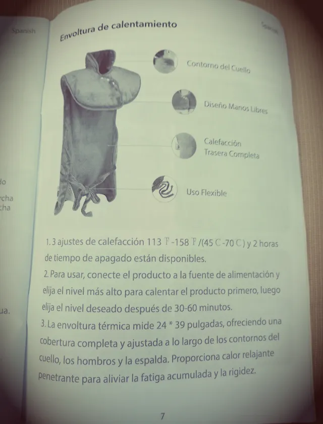 chaleco calefactable eléctrica HailiCare HP-018