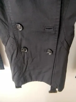 Abrigo Zara Negro Doble Botonadura