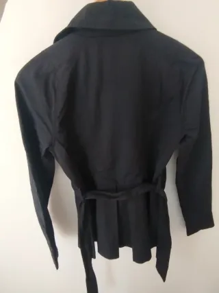 Abrigo Zara Negro Doble Botonadura