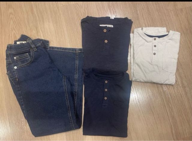 Lote Sudadera Quiksilver T.10 + jean + 7 camisetas