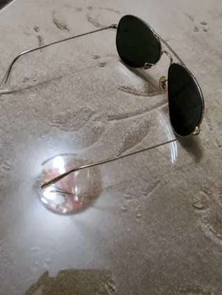 Gafas de sol Ray-Ban Aviator Doradas Verdes