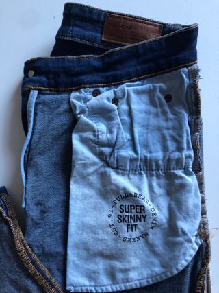 Pantalones vaqueros súper skinny rotos talla 38