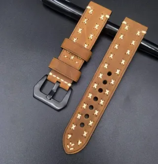 Pulsera Cuero Marrón 20/22/24mm. Hecho a mano