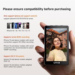 Gitfos Vlog Pantalla selfie grabación 4K 30fps