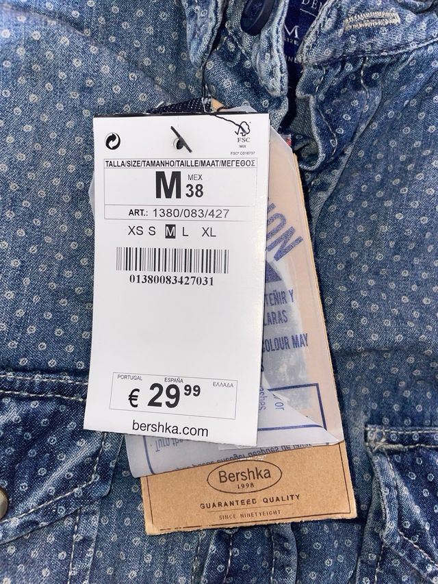 Camisa vaquera Bershka M