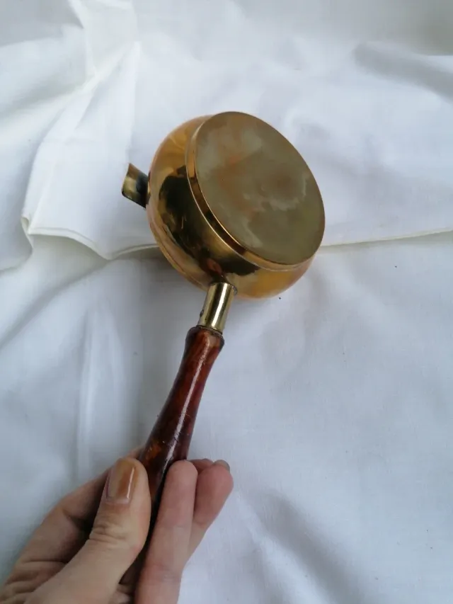 Cenicero Vintage Latón y Madera