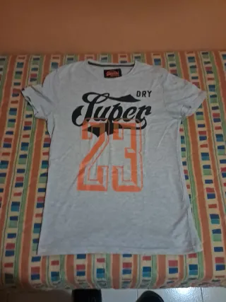 T-shirt Superdry uomo grigio e arancione