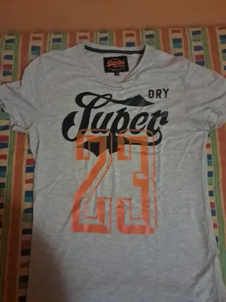 T-shirt Superdry uomo grigio e arancione