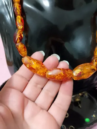 Collana vintage effetto ambra