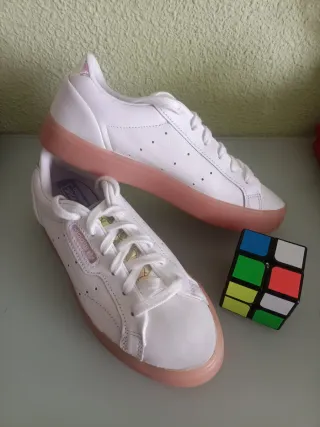 Zapatillas Adidas Mujer Blancas y Rosas