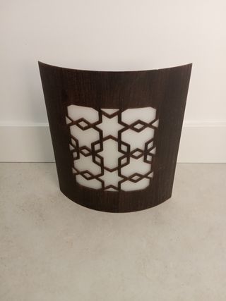 Aplique pared exterior metal marrón