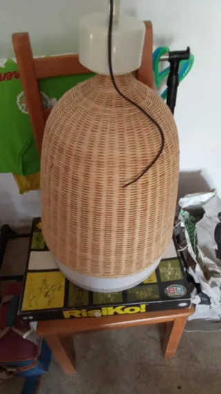 Lampadario in vimini