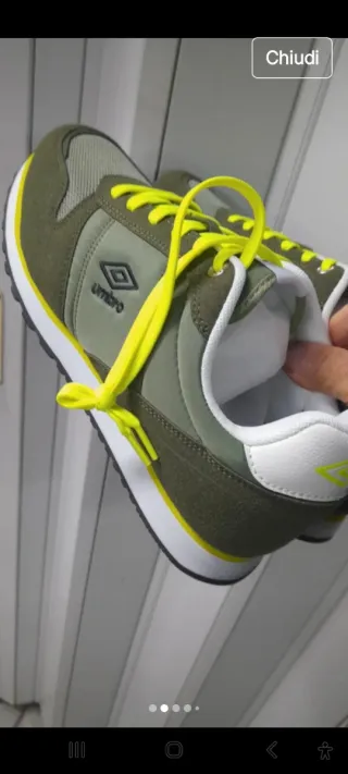 Scarpe Umbro N44 Verde Giallo