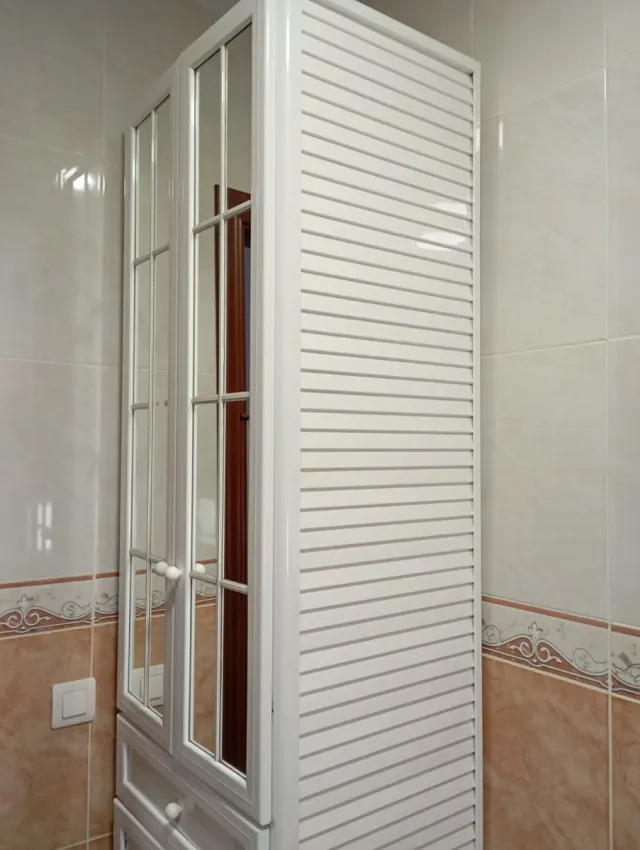 Armario baño aluminio blanco
