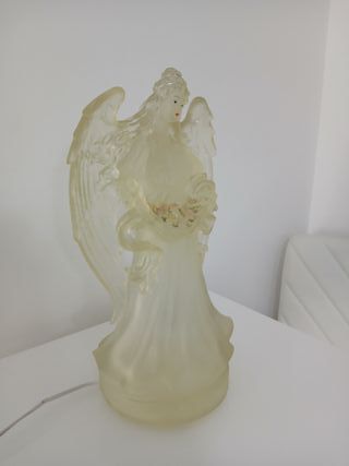 Lampada da Tavolo Statua Angelo in Resina Acrilico