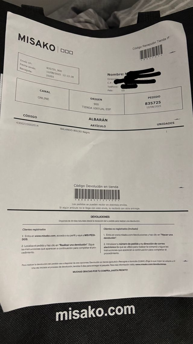 Bolso de hombro MISAKO negro