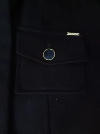 Abrigo lana Roberto Torreta negro, 42 muy pequeña