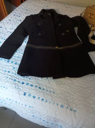Abrigo lana Roberto Torreta negro, 42 muy pequeña