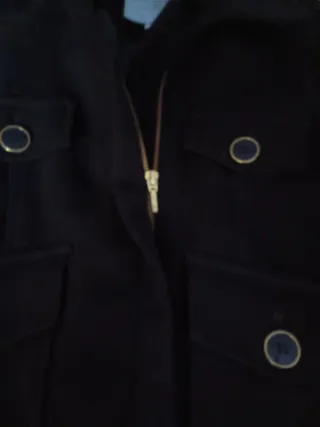 Abrigo lana Roberto Torreta negro, 42 muy pequeña