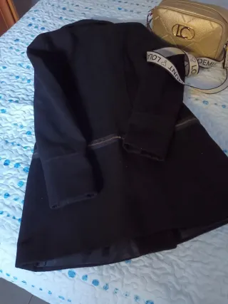 Abrigo lana Roberto Torreta negro, 42 muy pequeña