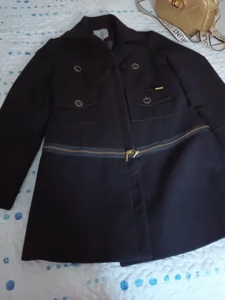 Abrigo lana Roberto Torreta negro, 42 muy pequeña