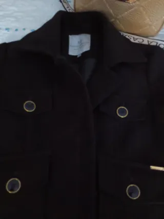 Abrigo lana Roberto Torreta negro, 42 muy pequeña