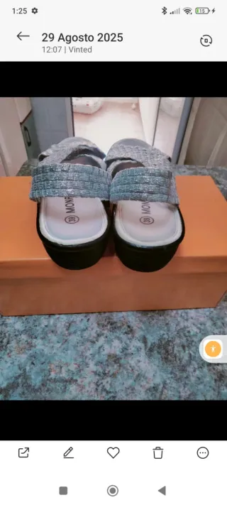 Sandalias plateadas MONROY sin estrenar