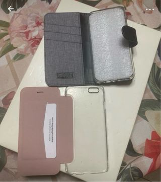 Cover iPhone 6s Rosa + Cover Grigio
