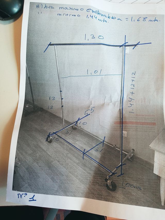 Burro Perchero de Acero Inoxidable Resistente con