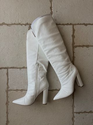 Stivali Public Desire finta pelle bianca