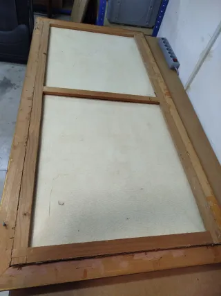 Cuadro paisaje rústico con marco - Antigüedades