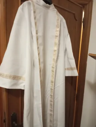 Saio prima comunione bianco con nastri