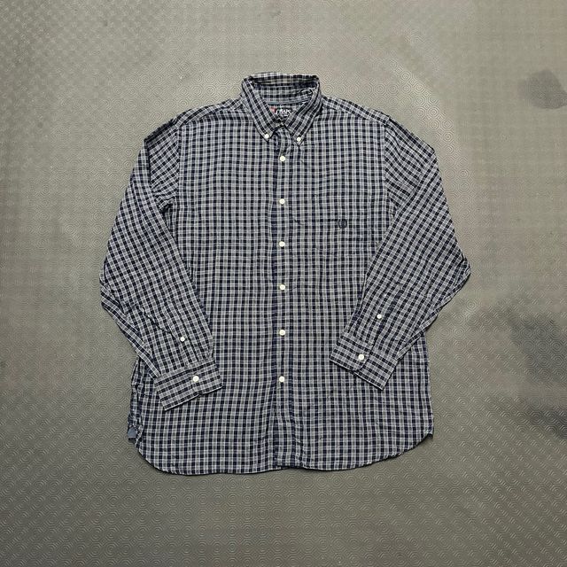 Camisa Chaps Xadrez Azul Tamanho L