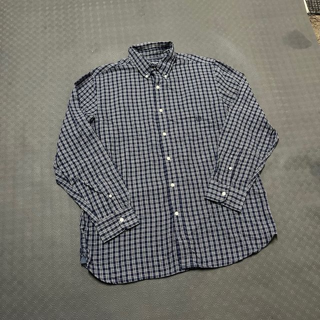 Camisa Chaps Xadrez Azul Tamanho L