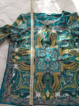 Blusa Cortefiel Estampado Paisley Talla XL