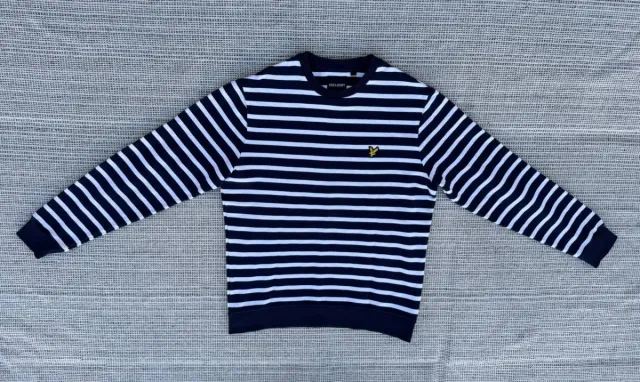 Sudadera Lyle & Scott rayas azul y blanco