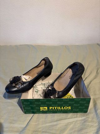 Tacones Pitillos Mujer Azul Marino