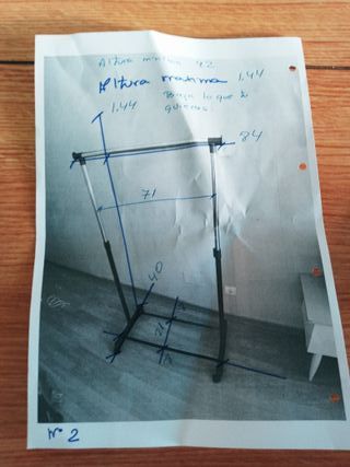 Burro Ropa con Ruedas Extensible