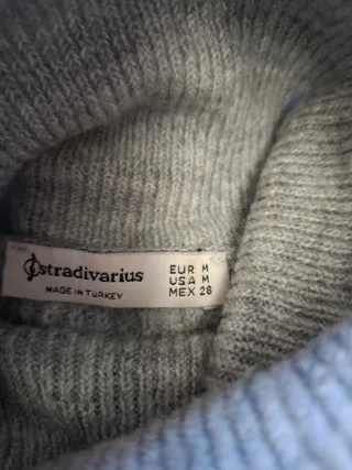 Jersey cuello alto gris talla M