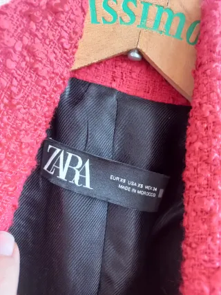 Giacca Zara Doppiopetto Rossa XS