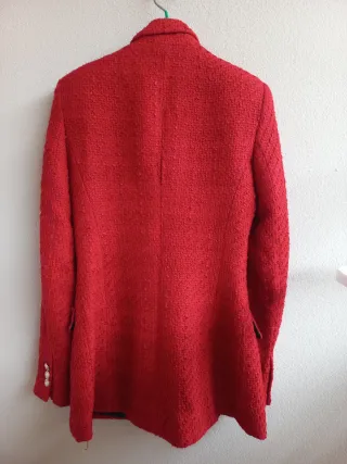Giacca Zara Doppiopetto Rossa XS