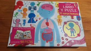Libro y Puzzle Usborne El Cuerpo Humano 100 Piezas