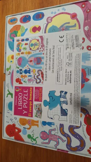 Libro y Puzzle Usborne El Cuerpo Humano 100 Piezas