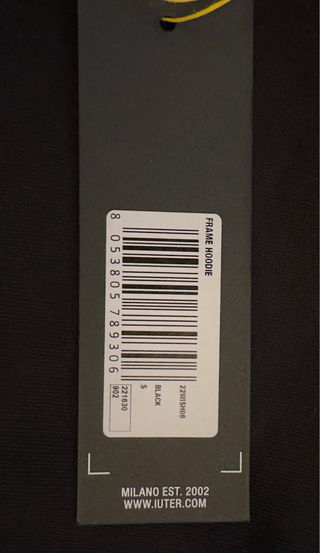 Felpa IUTER Frame Nera