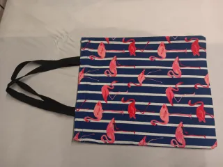 Bolso de lona con flamencos