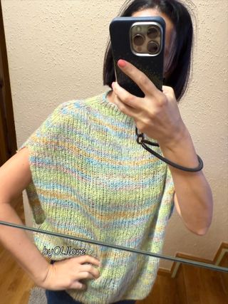 Chaleco de punto unisex multicolor