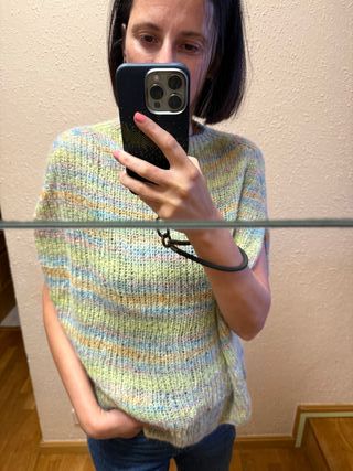 Chaleco de punto unisex multicolor