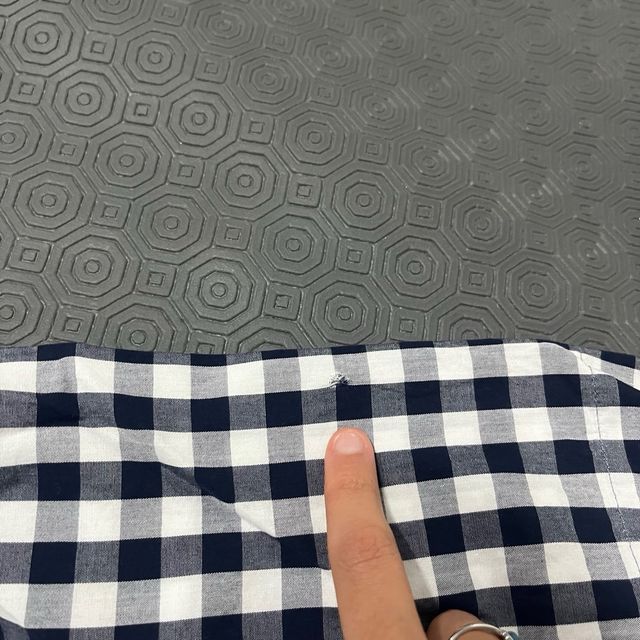 Camisa IZOD Xadrez Azul Tamanho L